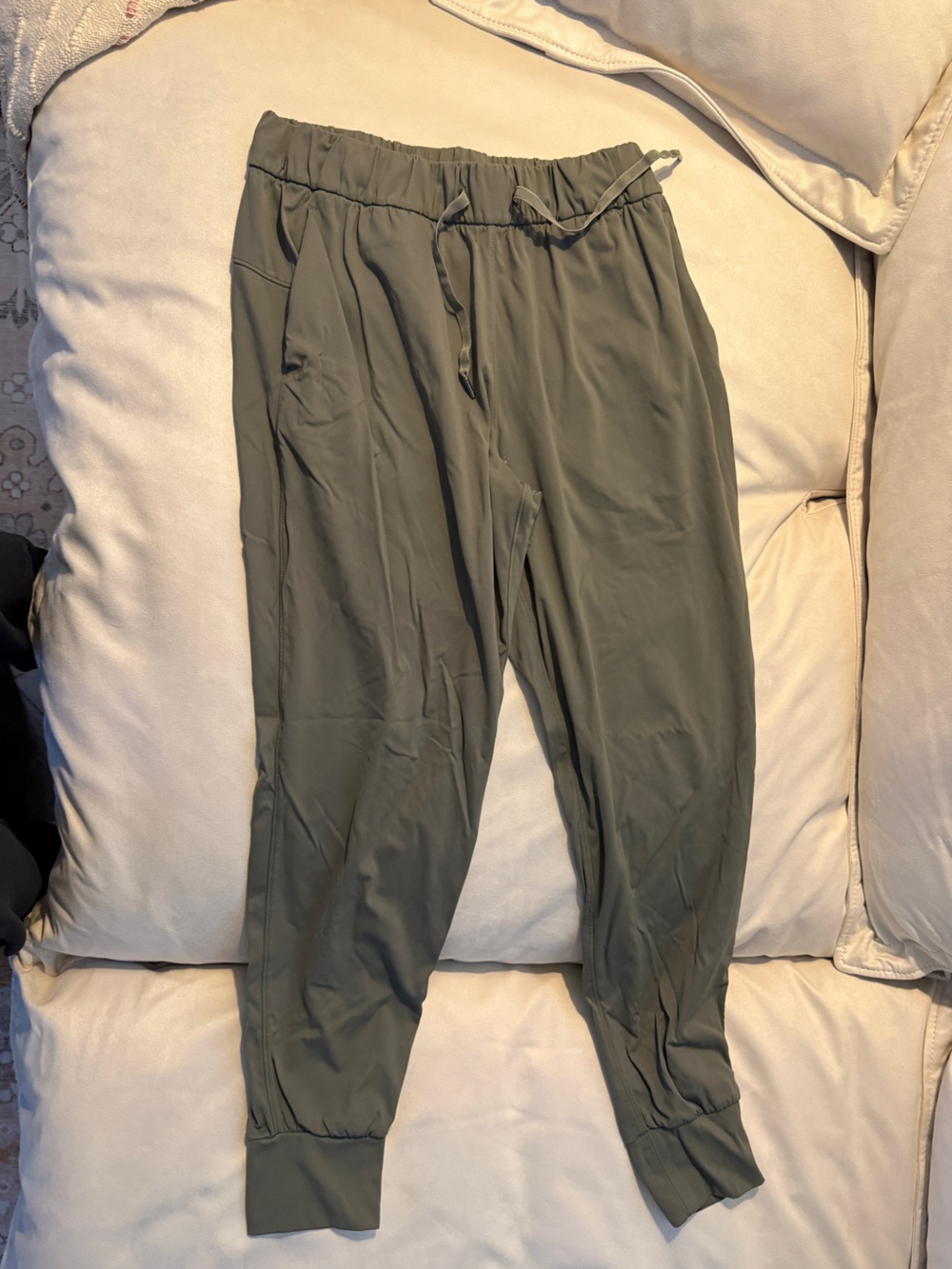 Women’s Olive Green Drawstring Jogger Pants